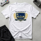 DreamMaker mockup — Necromancer Crest T-Shirt (white)
