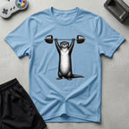 DreamMaker mockup — Nerd Otter Lifting T-Shirt (light-blue)