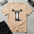 DreamMaker mockup — Nerd Otter Lifting T-Shirt (natural)
