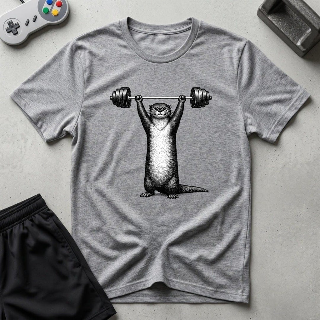 DreamMaker mockup — Nerd Otter Lifting T-Shirt (sport-grey)