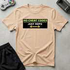 DreamMaker mockup — No Cheat Codes T-Shirt (natural)