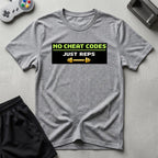 DreamMaker mockup — No Cheat Codes T-Shirt (sport-grey)
