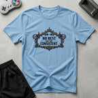 DreamMaker mockup — No Rest T-Shirt (light-blue)