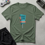 DreamMaker mockup — No Vacancy Gym T-Shirt (military-green)