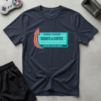 DreamMaker mockup — Now Playing Gym T-Shirt (navy)