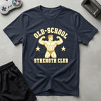 DreamMaker mockup — Old School Strength Club T-Shirt (navy)