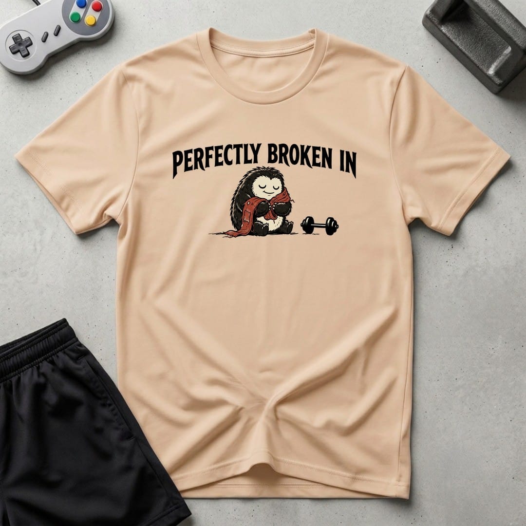 DreamMaker mockup — Perfectly Broken In T-Shirt (natural)