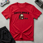 DreamMaker mockup — Perfectly Broken In T-Shirt (red)