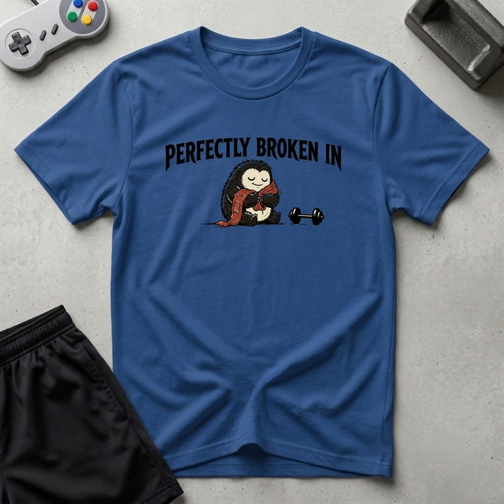 DreamMaker mockup — Perfectly Broken In T-Shirt (royal)