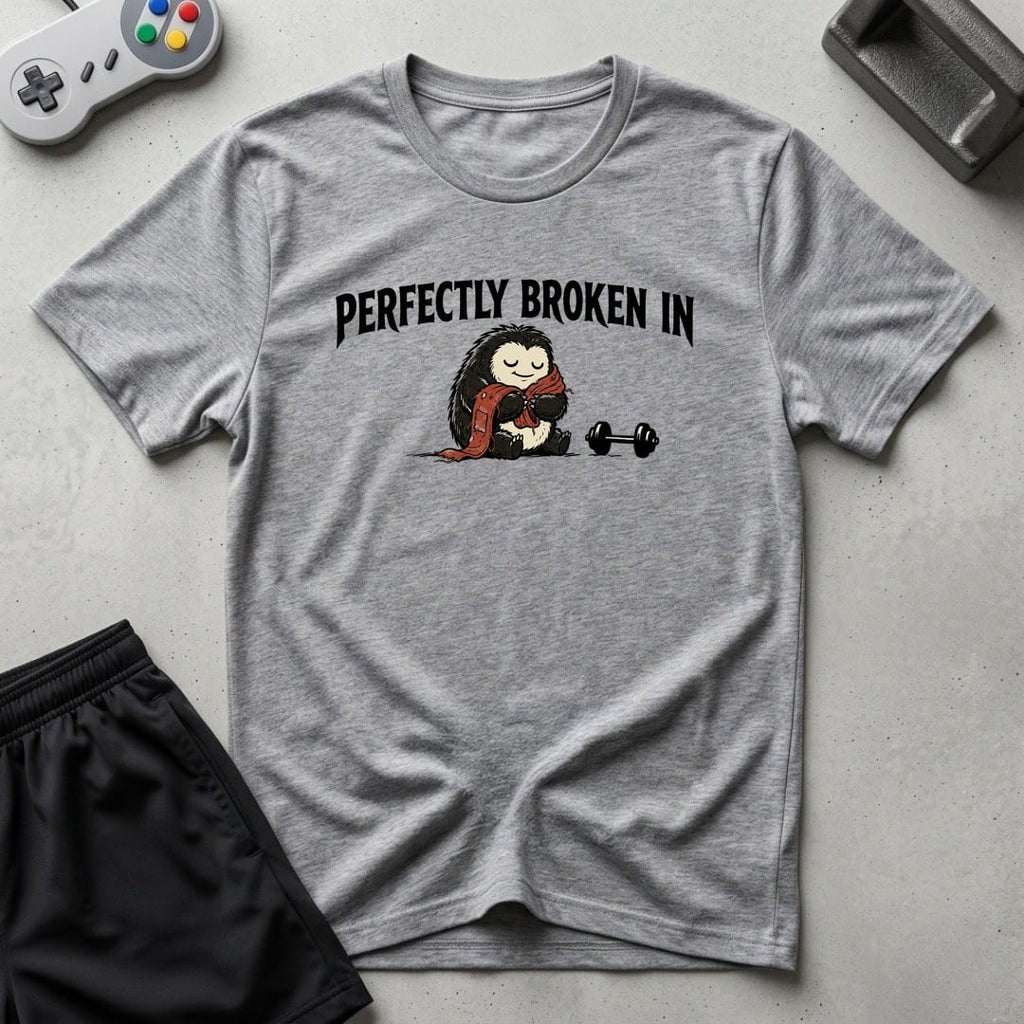 DreamMaker mockup — Perfectly Broken In T-Shirt (sport-grey)