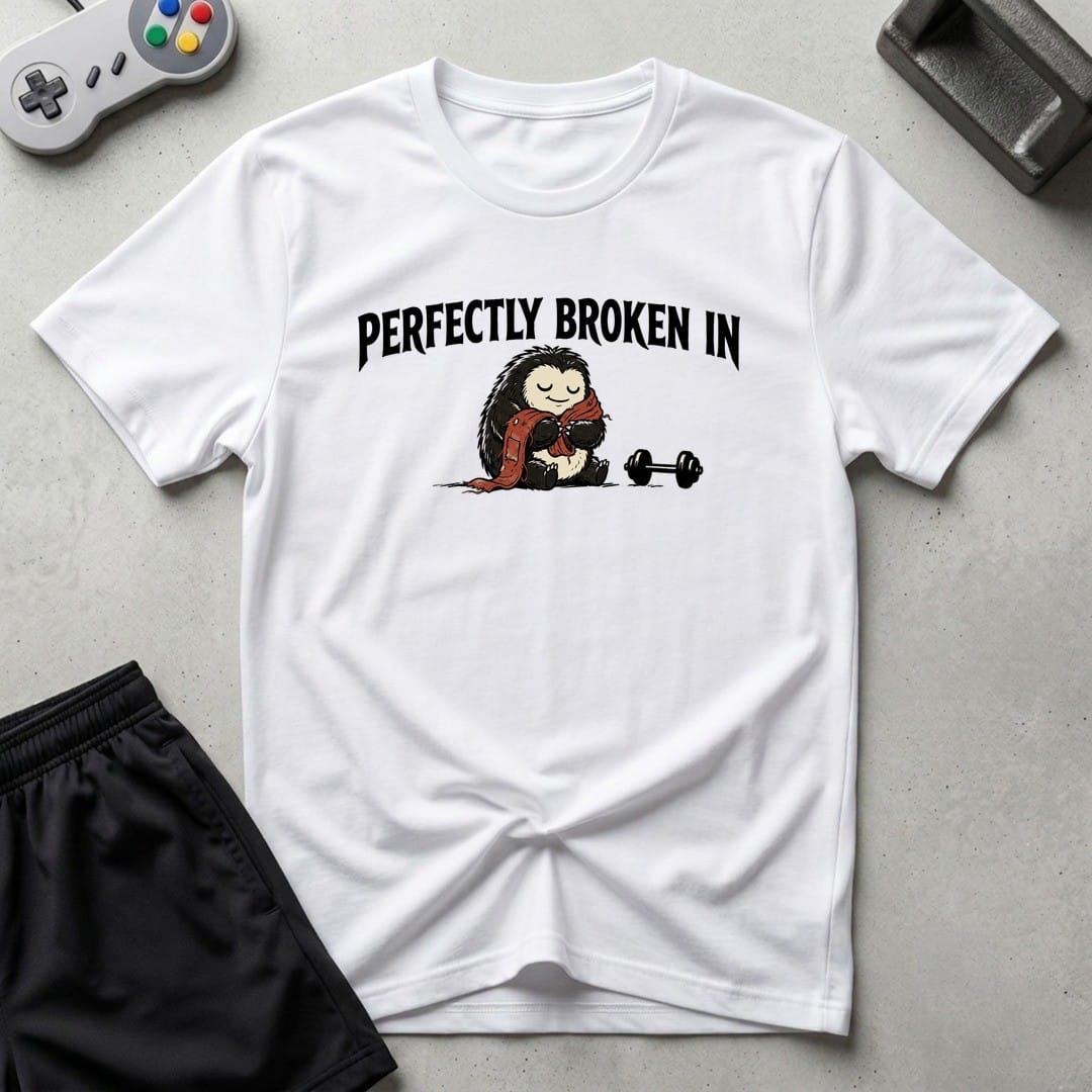 DreamMaker mockup — Perfectly Broken In T-Shirt (white)