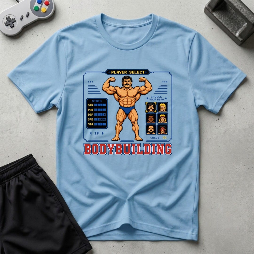 DreamMaker mockup — Player Select T-Shirt (light-blue)