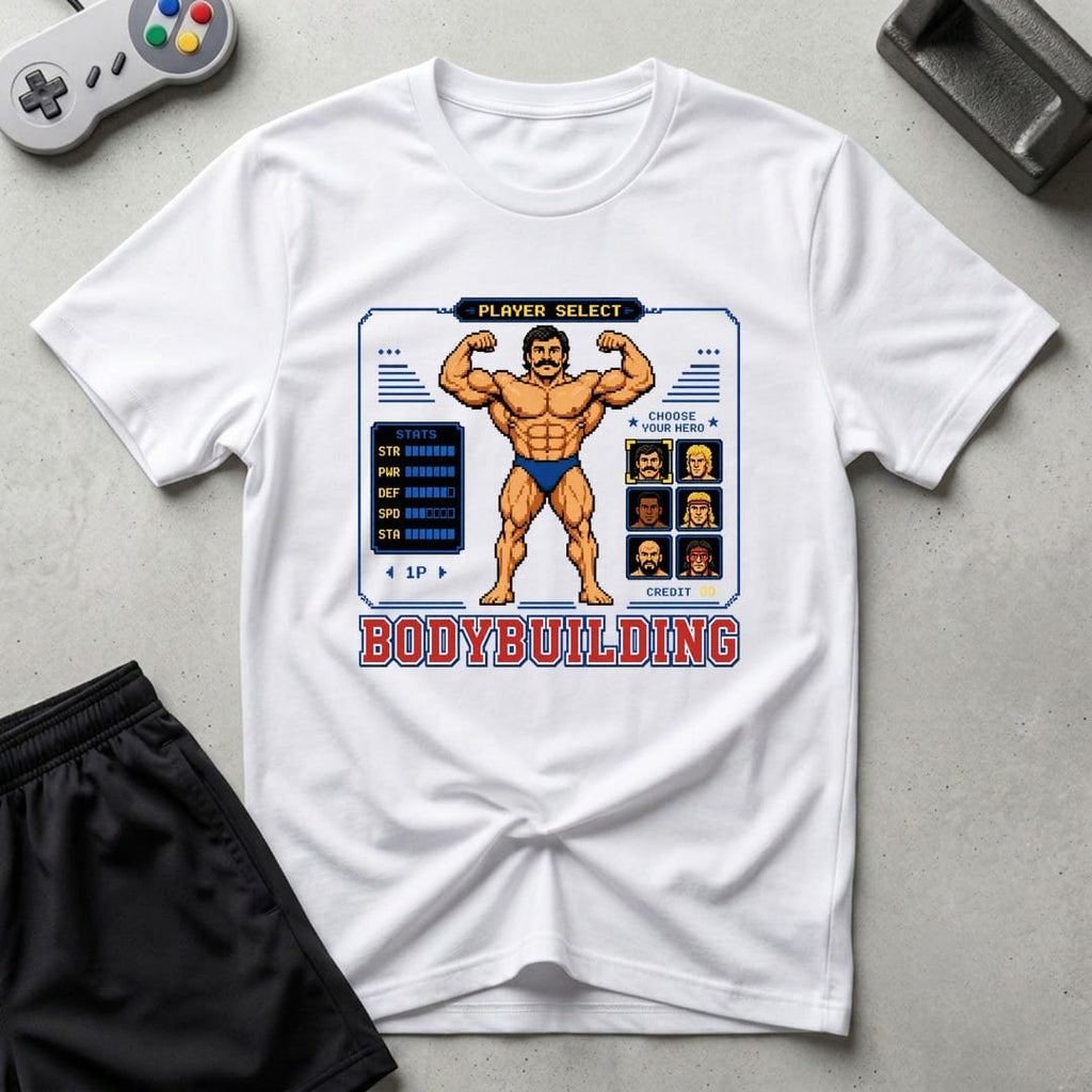 DreamMaker mockup — Player Select T-Shirt (white)