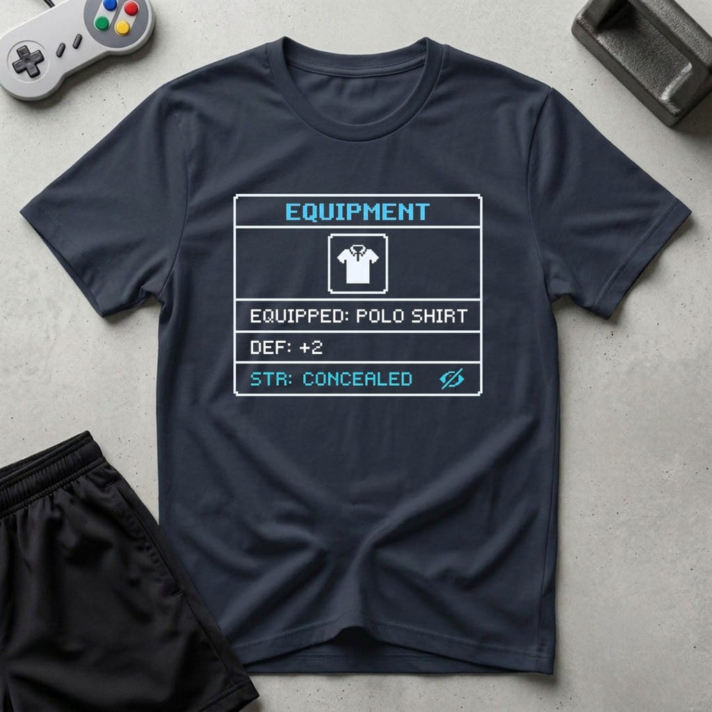 DreamMaker mockup — Polo Shirt Equipped T-Shirt (navy)