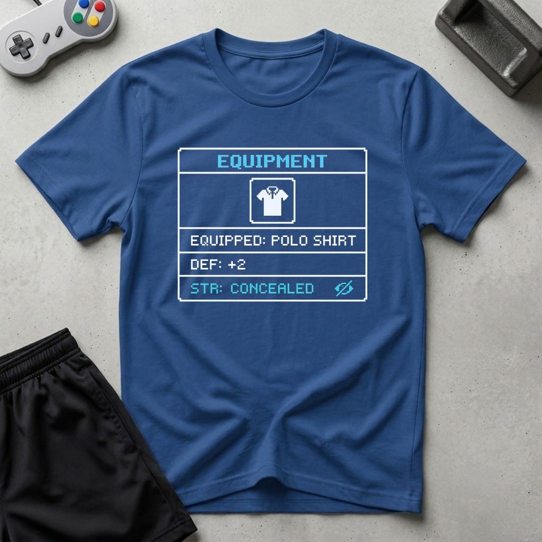 DreamMaker mockup — Polo Shirt Equipped T-Shirt (royal)
