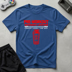 DreamMaker mockup — Pre-Workout Dependent Lifeform T-Shirt (royal)