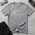 DreamMaker mockup — Quest Log T-Shirt (sport-grey)