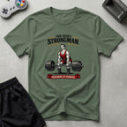 DreamMaker mockup — Quiet Strongman T-Shirt (military-green)