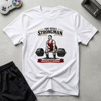 DreamMaker mockup — Quiet Strongman T-Shirt (white)