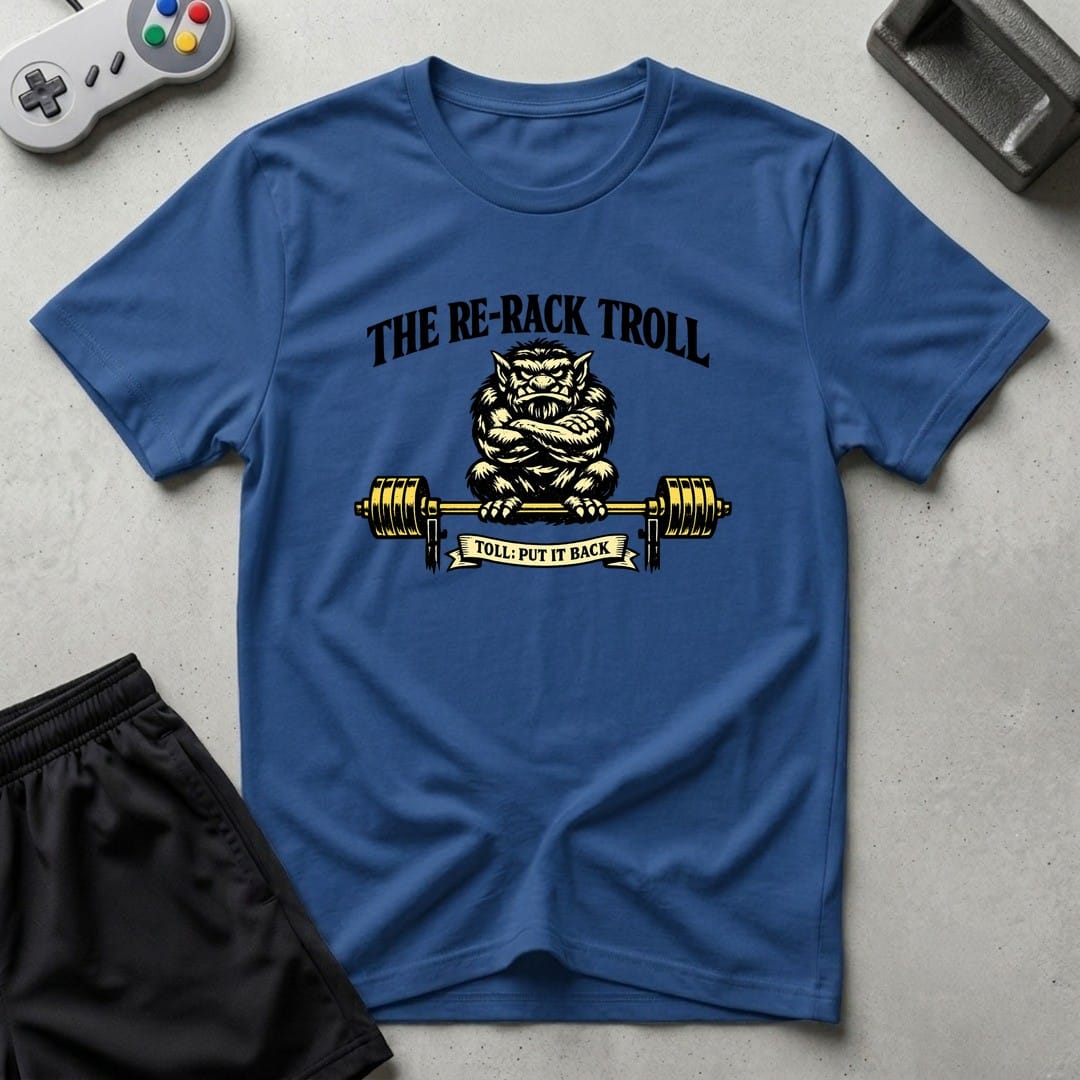 DreamMaker mockup — Re Rack Troll T-Shirt (royal)