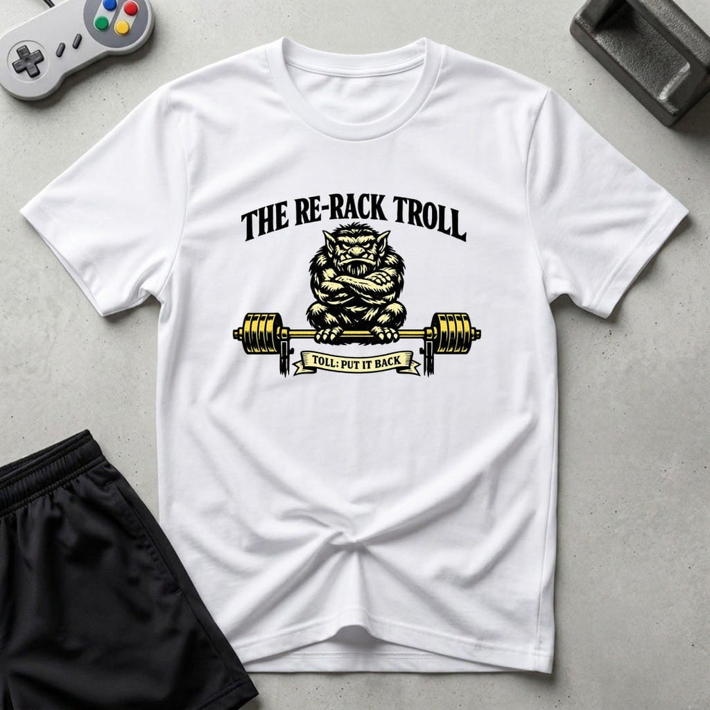 DreamMaker mockup — Re Rack Troll T-Shirt (white)