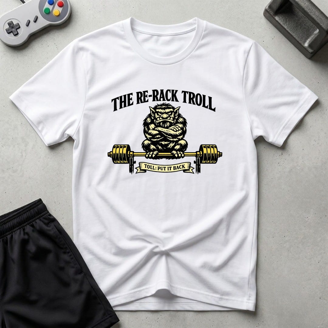 DreamMaker mockup — Re Rack Troll T-Shirt (white)