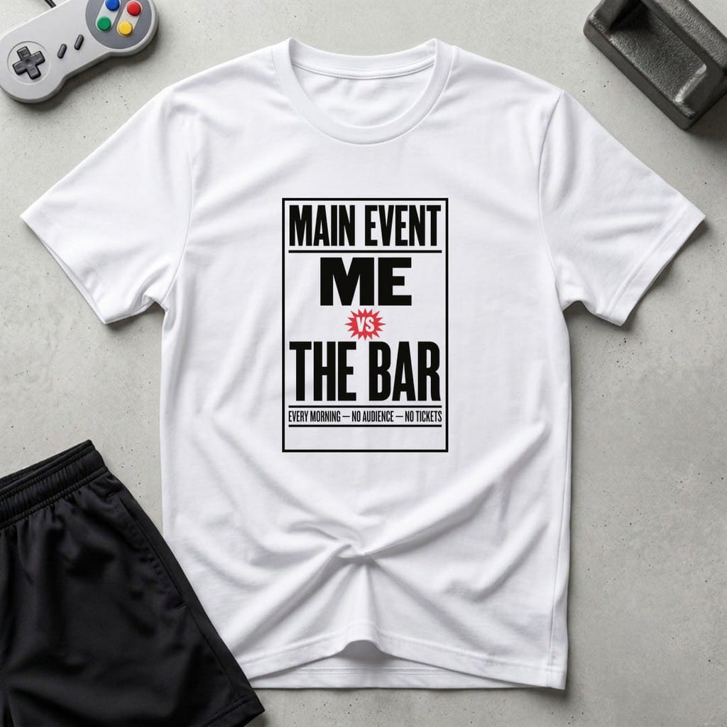DreamMaker mockup — Retro Event Card T-Shirt (white)