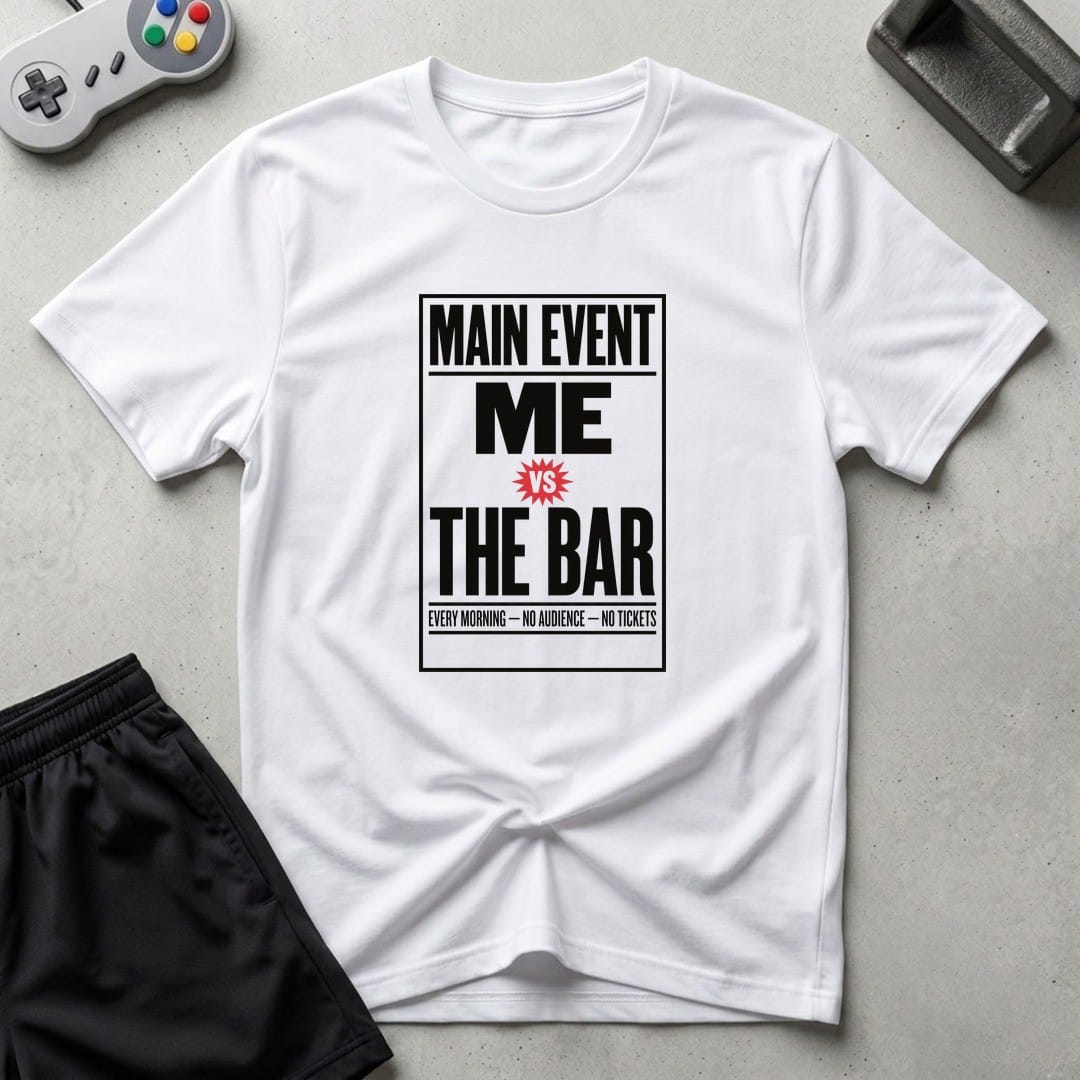 DreamMaker mockup — Retro Event Card T-Shirt (white)