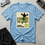 DreamMaker mockup — Retro Sci Fi Poster T-Shirt (light-blue)