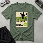 DreamMaker mockup — Retro Sci Fi Poster T-Shirt (military-green)