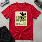 DreamMaker mockup — Retro Sci Fi Poster T-Shirt (red)