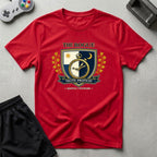 DreamMaker mockup — Rogue Crest T-Shirt (red)