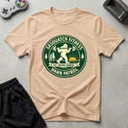 DreamMaker mockup — Sasquatch Dawn Patrol T-Shirt (natural)