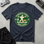 DreamMaker mockup — Sasquatch Dawn Patrol T-Shirt (navy)