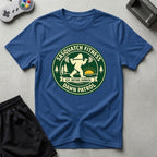 DreamMaker mockup — Sasquatch Dawn Patrol T-Shirt (royal)