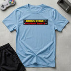 DreamMaker mockup — Saturday Squats T-Shirt (light-blue)