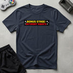DreamMaker mockup — Saturday Squats T-Shirt (navy)