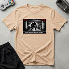 DreamMaker mockup — Security Footage Lifting T-Shirt (natural)