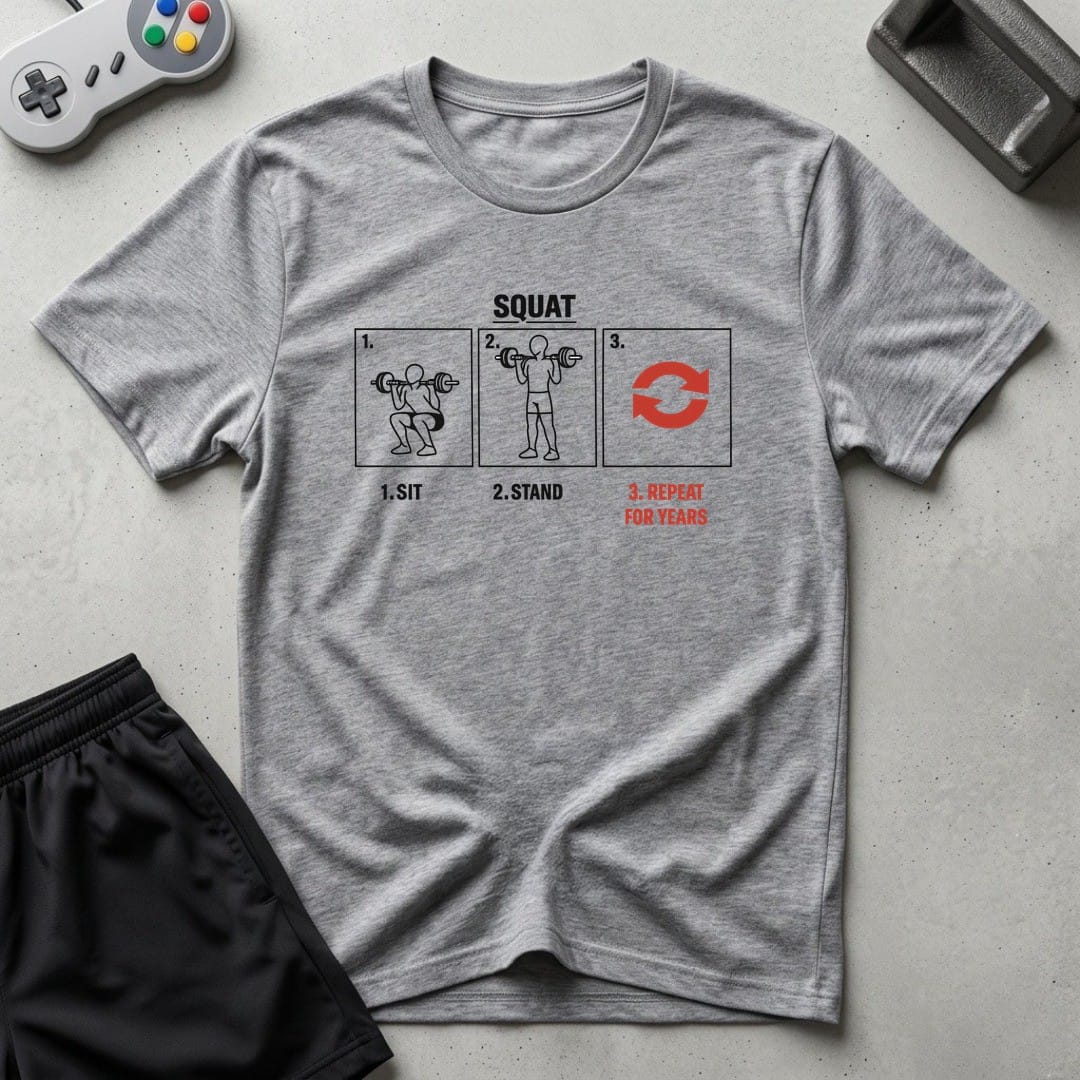 DreamMaker mockup — Squat Instructions T-Shirt (sport-grey)