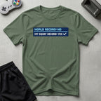 DreamMaker mockup — Squat Record T-Shirt (military-green)