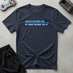 DreamMaker mockup — Squat Record T-Shirt (navy)