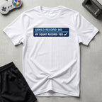 DreamMaker mockup — Squat Record T-Shirt (white)