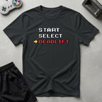 DreamMaker mockup — Start Select Deadlift T-Shirt (black)