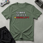 DreamMaker mockup — Start Select Deadlift T-Shirt (military-green)