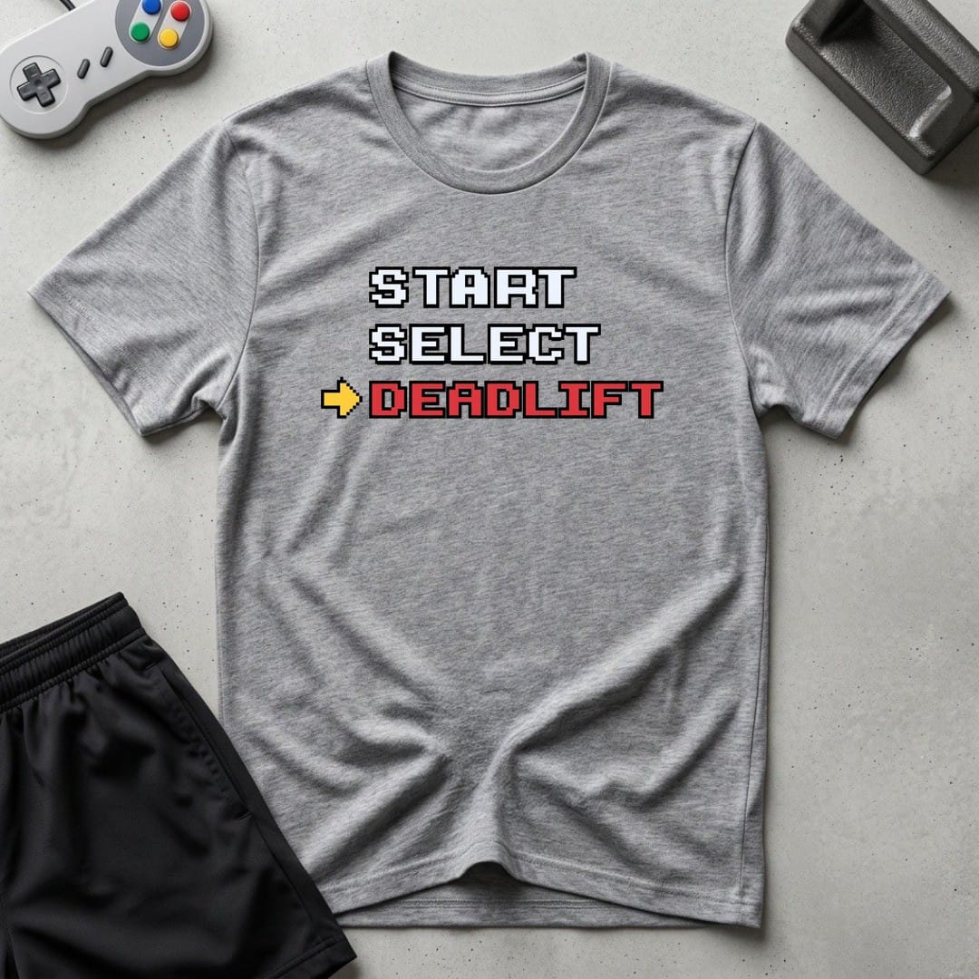 DreamMaker mockup — Start Select Deadlift T-Shirt (sport-grey)