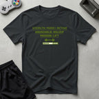 DreamMaker mockup — Stealth Mode Active T-Shirt (black)