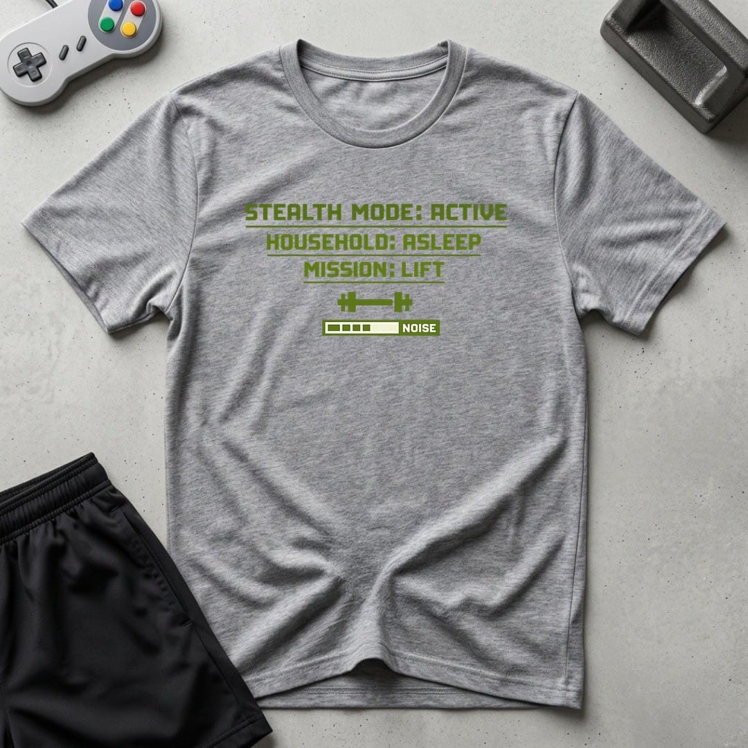 DreamMaker mockup — Stealth Mode Active T-Shirt (sport-grey)