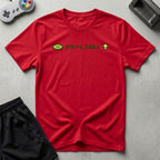 DreamMaker mockup — Str +1 T-Shirt (red)