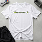 DreamMaker mockup — Str +1 T-Shirt (white)