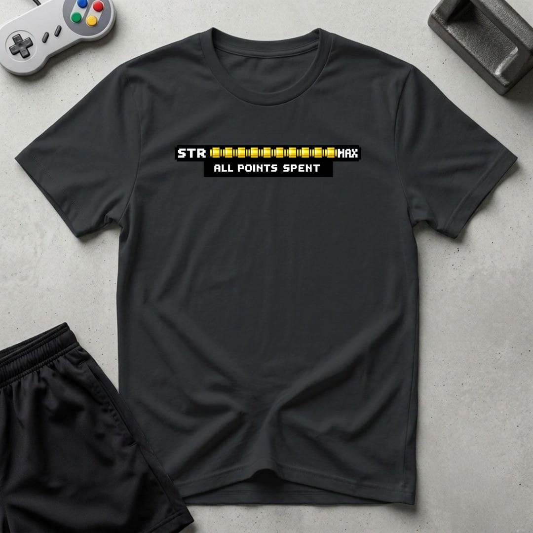 DreamMaker mockup — Str Points Max T-Shirt (black)